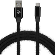 კაბელი 2E Cable  Fur USB 2.4 to Micro USB Cable, Black, 1m