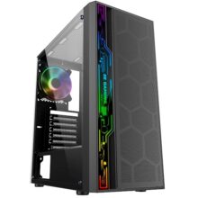 კომპიუტერის ქეისი 2E GAMING Computer case SPERO (G2052), MidT, 2xUSB2.0,1xUSB3.0, 1x120mm ARGB+strip,TG (side panel),without PSU,black