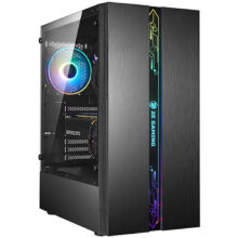 კომპიუტერის ქეისი 2E GAMING Computer case RUNA (G2107) MidT, 2xUSB2.0, 1xUSB3.0,1x120mm ARGB+ ARGB strip,TG (side panel),without PSU,black