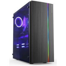 კომპიუტერის ქეისი 2E GAMING Computer case SPARGO (GX910) MidT,2xUSB3.0,ARGB strip, acrylic (side panel),without PSU, black