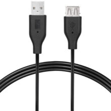 კაბელი 2E Cable USB 2.0 (AM/AF), 1.8m, black