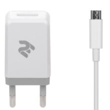დამტენი ადაპტერი 2E Wall Charger Set USBx2.1A + Cable MicroUSB, 2.4A