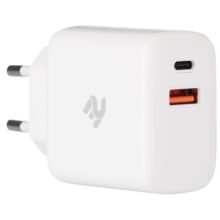 დამტენი ადაპტერი 2Е Wall Charger USB QC, PD, Max 30W, white