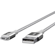 კაბელი Belkin PREMIUM KEVLAR CABLE, MICRO-USB,4',SILVER
