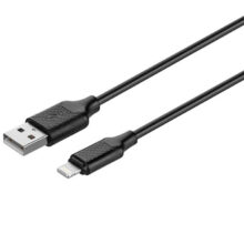 კაბელი KITs USB 2.0 to Lightning cable, 2A, black, 1m